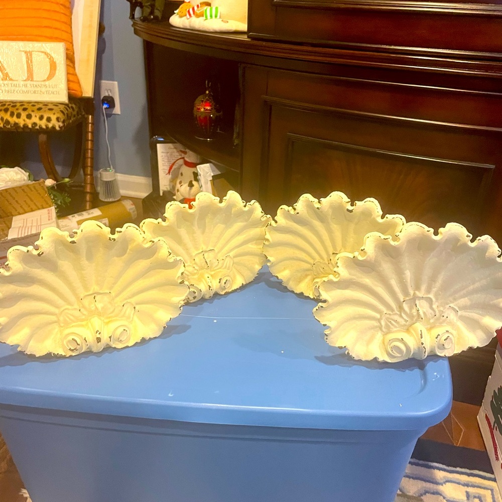 SPECIAL $19 large metal shell shaped Doorstops